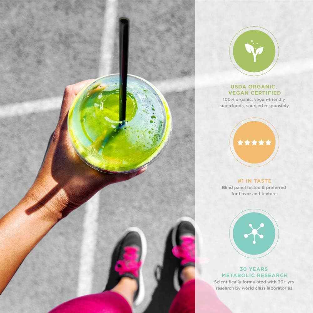 Organic Greens Powder - USDA Organic - Non-GMO - 15 Superfoods - Detox and Immune Health Benefits Including Spirulina, Matcha Green Tea, and Ashwagandha - 30 Servings