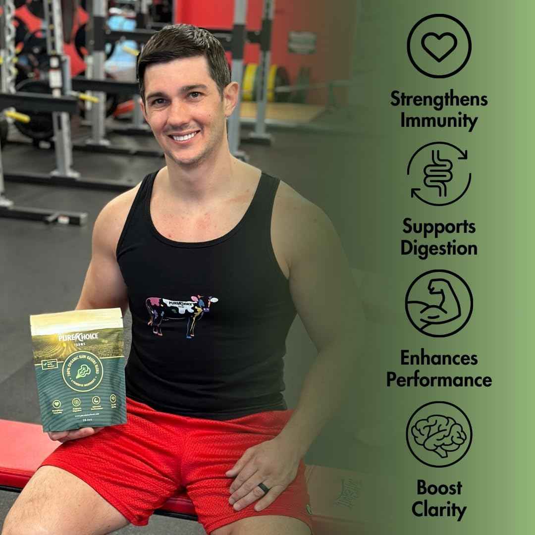 Organic Greens Superfood Powder, USA Grown - Kale, Alfalfa Grass, Wheatgrass, Barley Grass, Astragalus, Spirulina, Oat Grass & Chlorella, USA Grown (10.6 oz, 1 Month Supply)