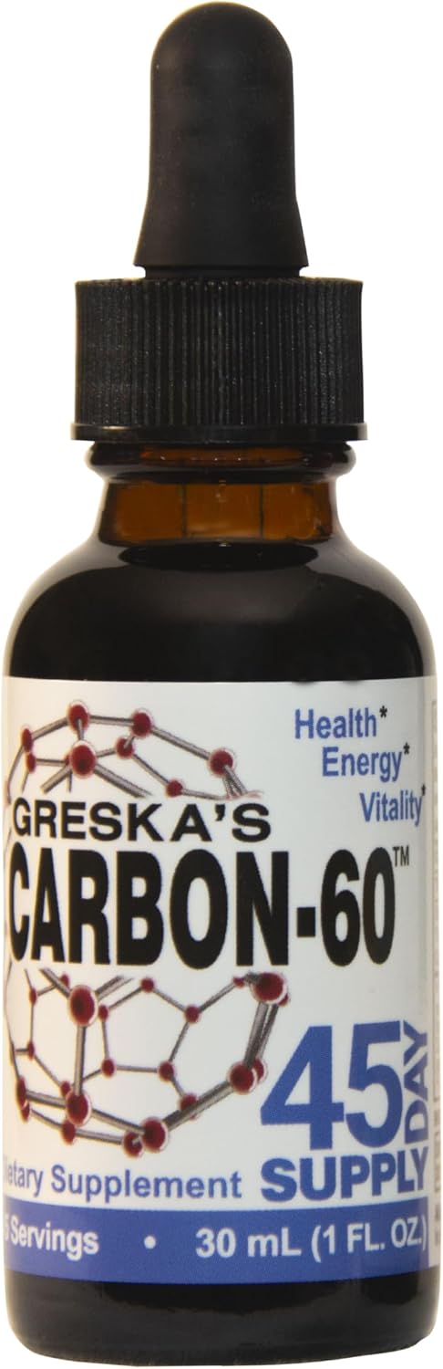 Organic Greska's Carbon-60™ 45-Day Supply: Food-Grade & All-Natural
