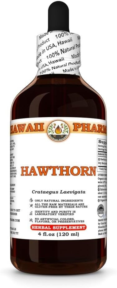 Organic Hawthorn Extract Tincture for Heart Health - 4 fl.oz, Supports Circulation, Lipid Balance, Antioxidant-Rich, Boosts Immune System