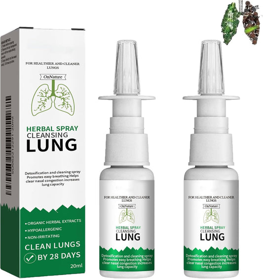 Organic Herbal Lung Cleanse Repair Spray - 2 Pack by Onnature - Natural Lung Cleansing Spray