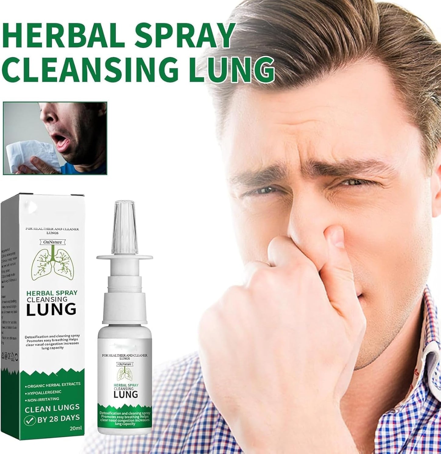 Organic Herbal Lung Cleanse Repair Spray - 2 Pack by Onnature - Natural Lung Cleansing Spray
