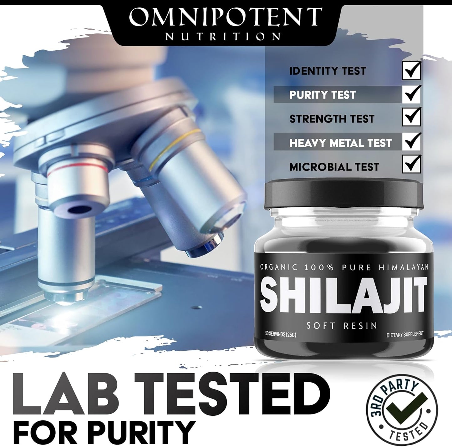 Organic Himalayan Shilajit Resin Supplement - 500mg Pure Natural Resin with 85+ Trace Minerals & Fulvic Acid - High Altitude Sourced