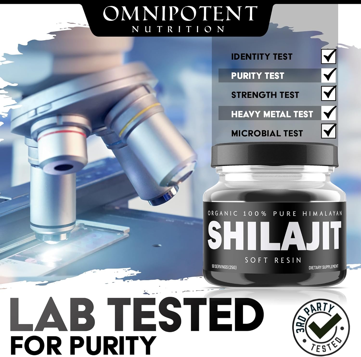 Organic Himalayan Shilajit Resin Supplement - 500mg Pure Natural Resin with 85+ Trace Minerals & Fulvic Acid - High Altitude Sourced