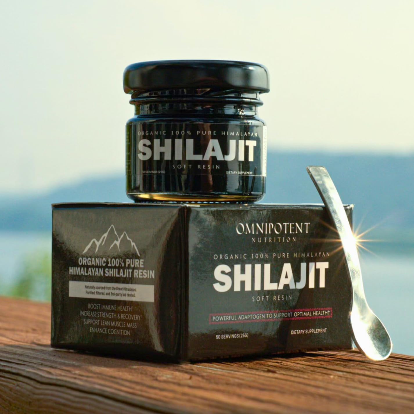 Organic Himalayan Shilajit Resin Supplement - 500mg Pure Natural Resin with 85+ Trace Minerals & Fulvic Acid - High Altitude Sourced
