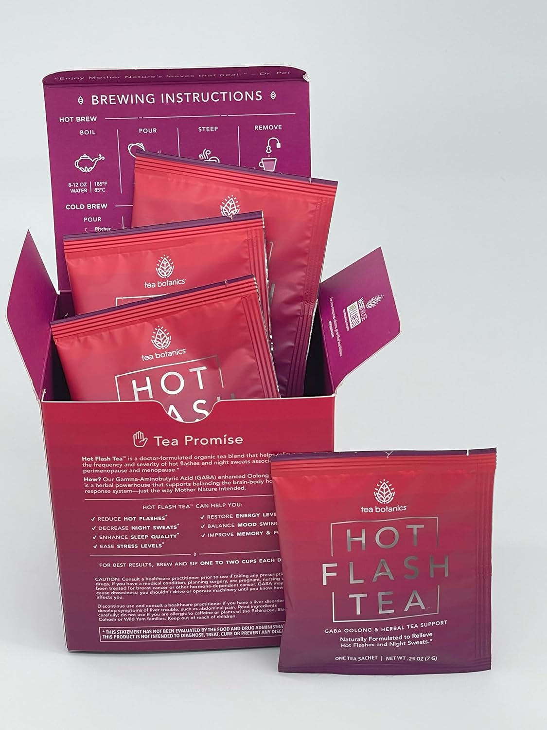 Organic Hot Flash Tea: Natural Relief for Menopausal Symptoms, Supports Hormone Balance*