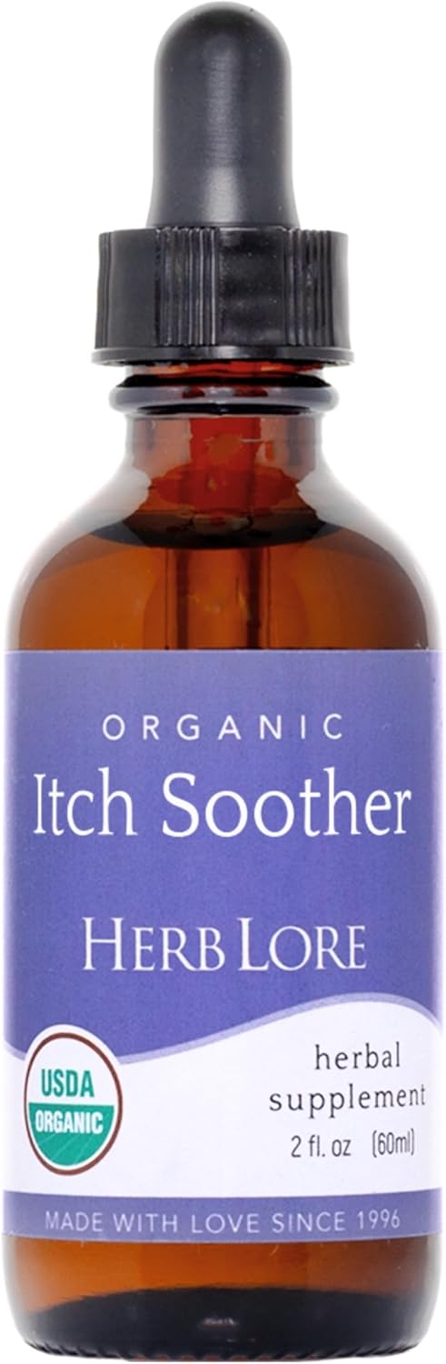 Organic Itch Soother Tincture for Pregnancy Skin & Rash Relief - Milk Thistle, Dandelion & Yellow Dock Liver Support Drops