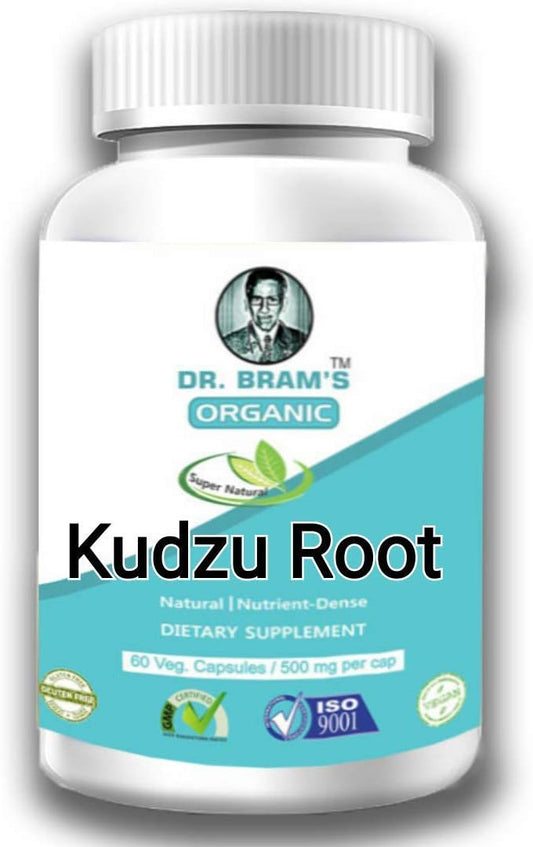 Organic Kudzu Root Extract Capsules 500mg - 60 Count by Veena DR.BRAM'S