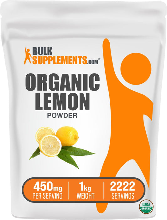 Organic Lemon Powder - Vitamin C Source, Fruit Powder, Immune Support - Gluten Free, 1kg Pack