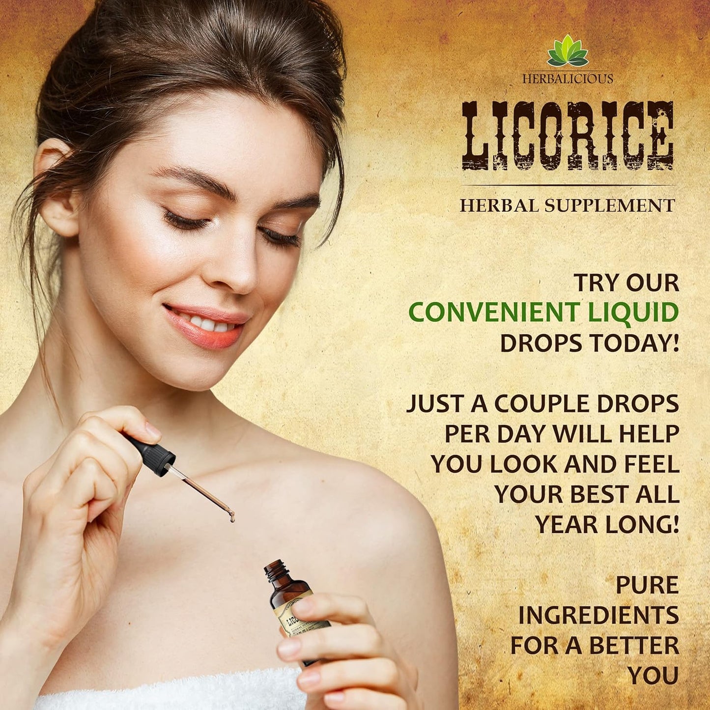 Organic Licorice Root Extract Supplement for Digestion, Respiratory Health, Adrenal Fatigue, and Immunity - 4 Fl Oz
