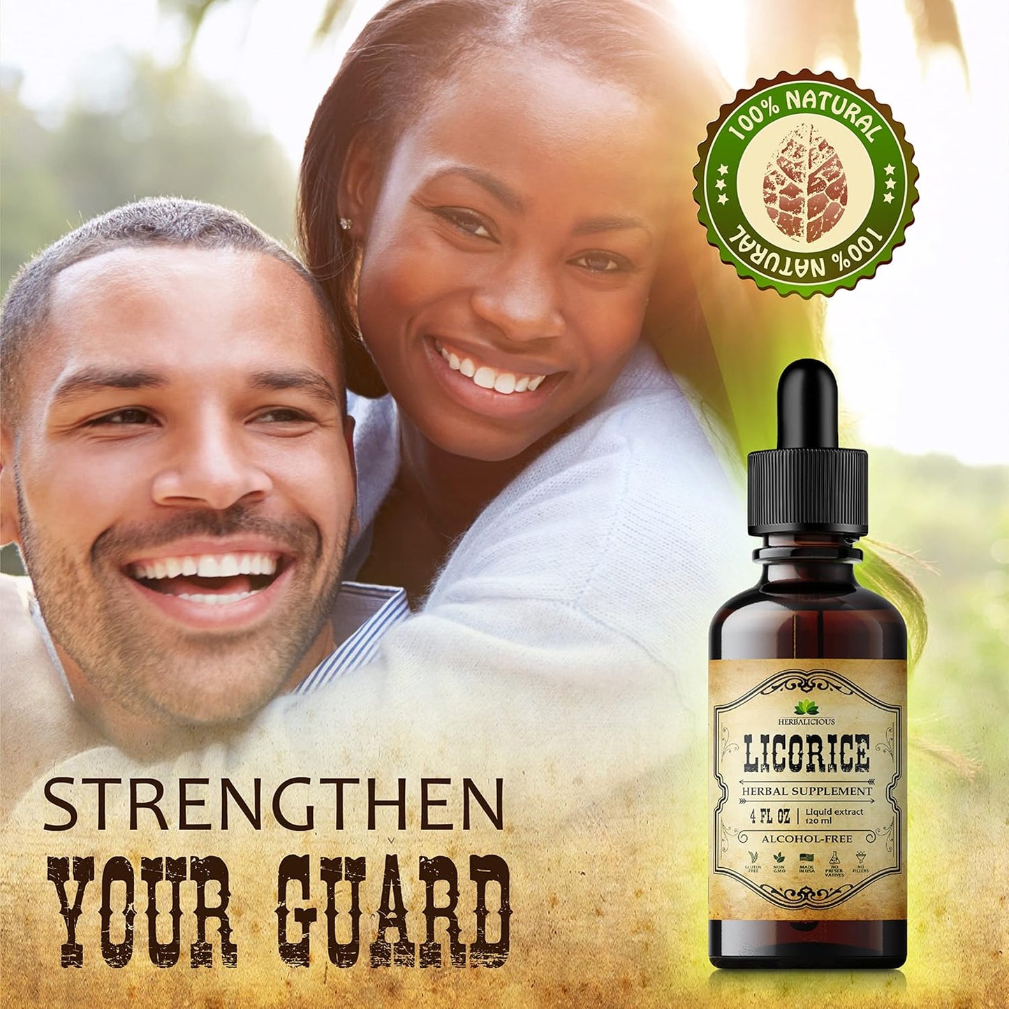 Organic Licorice Root Extract Supplement for Digestion, Respiratory Health, Adrenal Fatigue, and Immunity - 4 Fl Oz