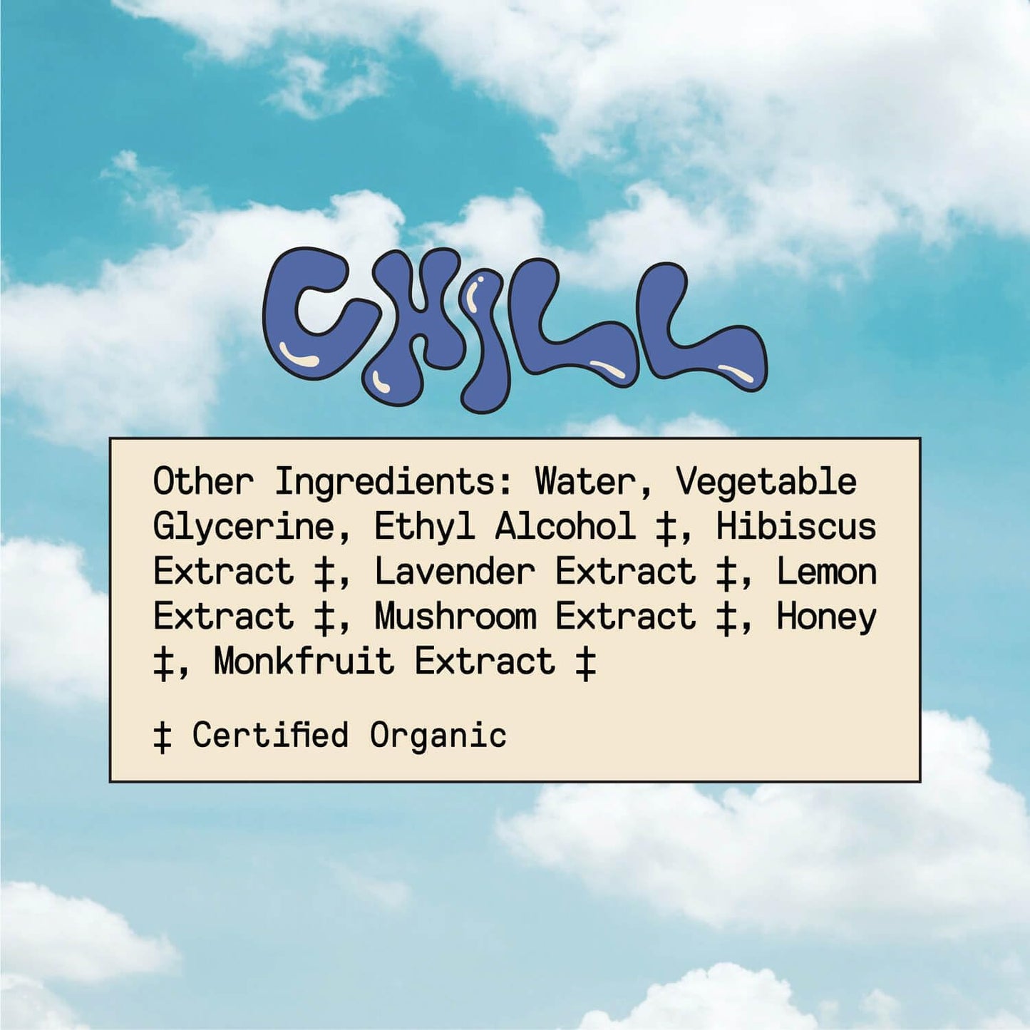 Organic Lion's Mane & Reishi Mushroom Spray for Stress Relief - Daily Chill Mouth Spray with Hibiscus & Ashwagandha - Relaxing Liquid Supplement - 30ml Pure Extract Spray