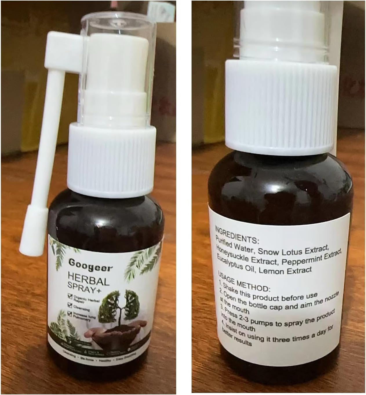 Organic Lung Cleansing Spray for Smokers - Herbal Mist for Respiratory Health - 4 Week Support (2 Pack)