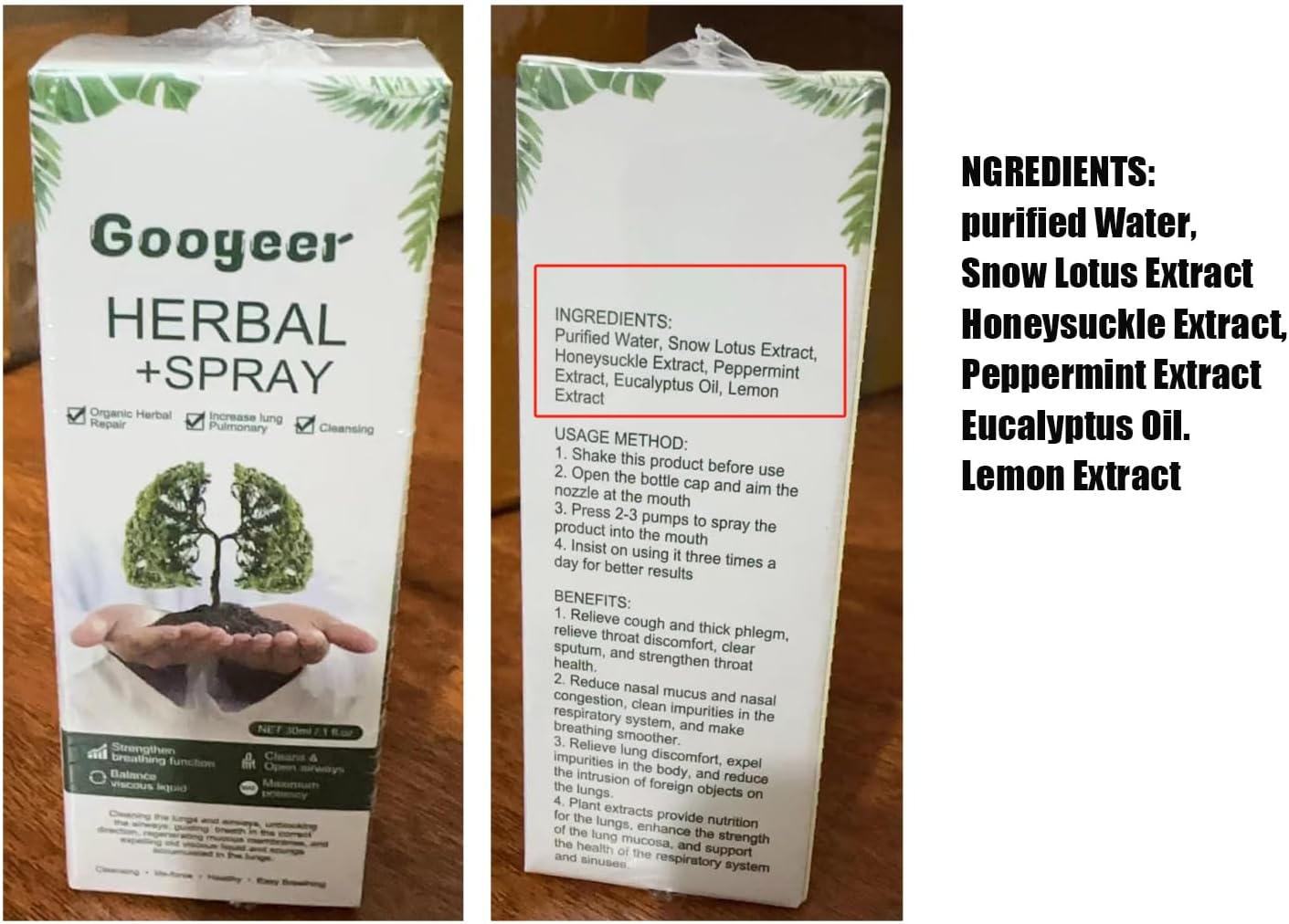 Organic Lung Cleansing Spray for Smokers - Herbal Mist for Respiratory Health - 4 Week Support (2 Pack)