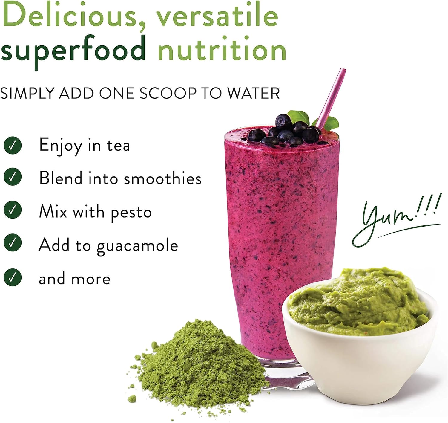 Organic Maca Root Superfoods Greens Keto Detox Drink Powder - Vegan Alkaline Superfood Mix (16 Travel Packs)