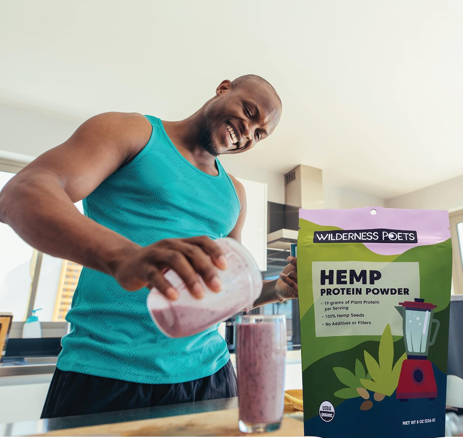 Organic metabolism booster Protein Powder 20lb - Vegan, Cold-Pressed, Plant Based Protein - 4lb Each (Pack of 5) by Wilderness Poets