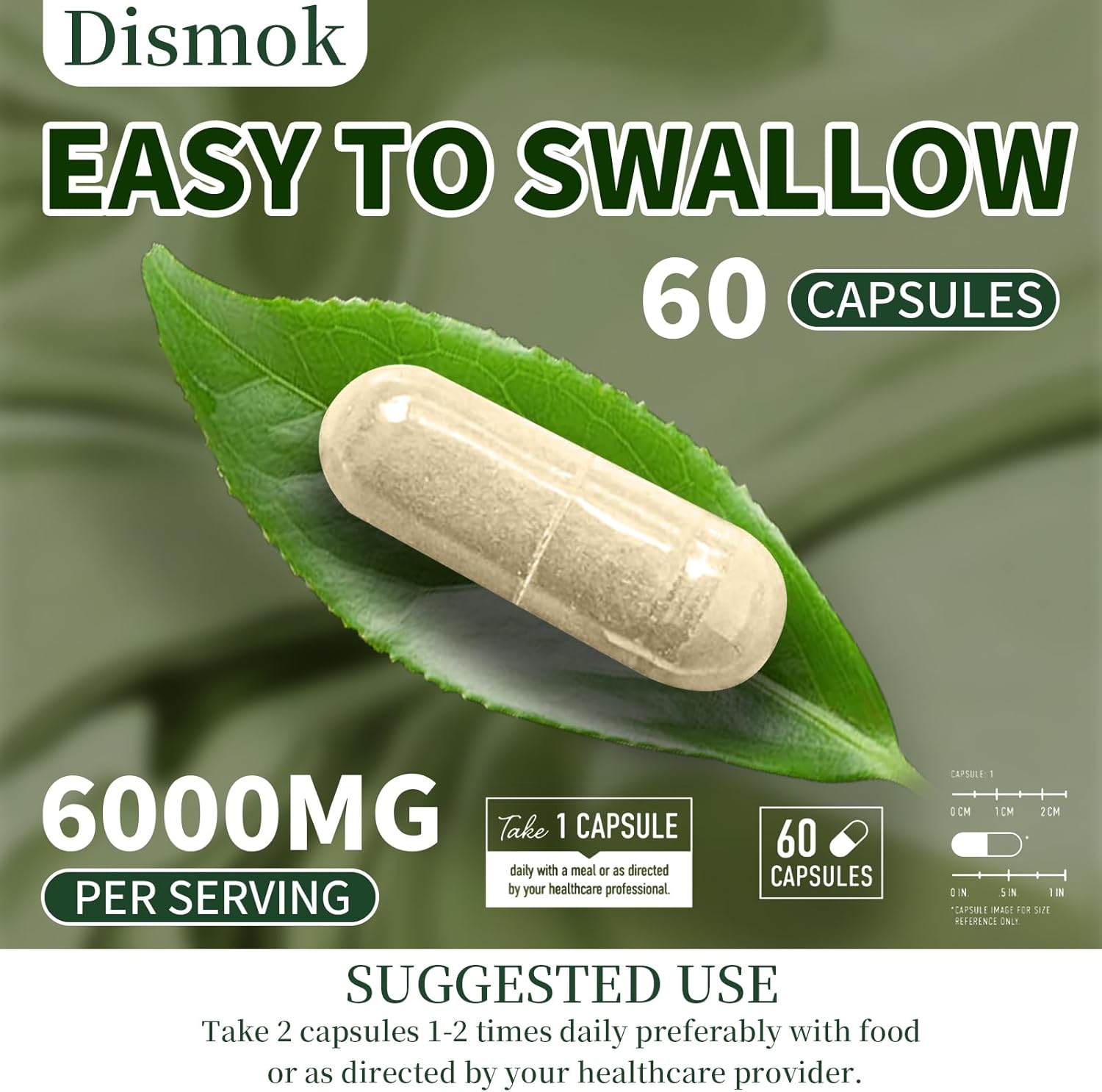 Organic Moringa Powder Capsules - Boost Energy, Metabolism & Immunity - Non-GMO, Pure & Natural - 60 Count