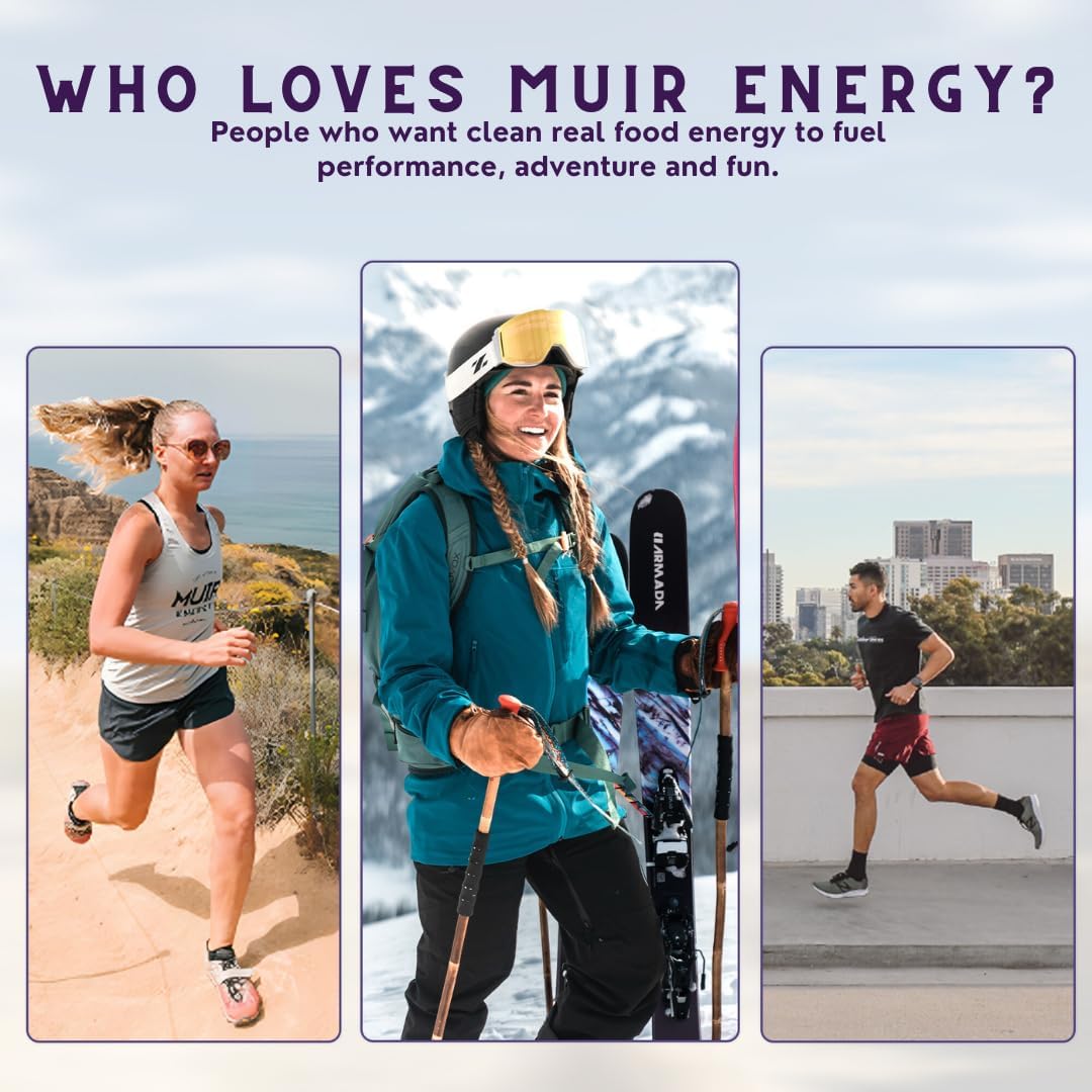 Organic Muir Cashew Vanilla Mate Energy Gel - 10 Pack | Vegan, Paleo, Non-GMO, Gluten-Free Endurance Fuel | Clean Ingredients for Lasting Energy Boost
