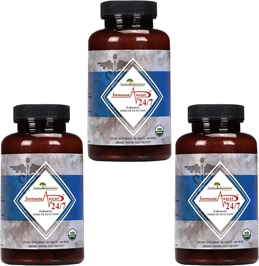 Organic Mushroom Immune Support Supplement - Aloha Medicinals Immune Assist 24/7, 90 Tablets x 3 Pack