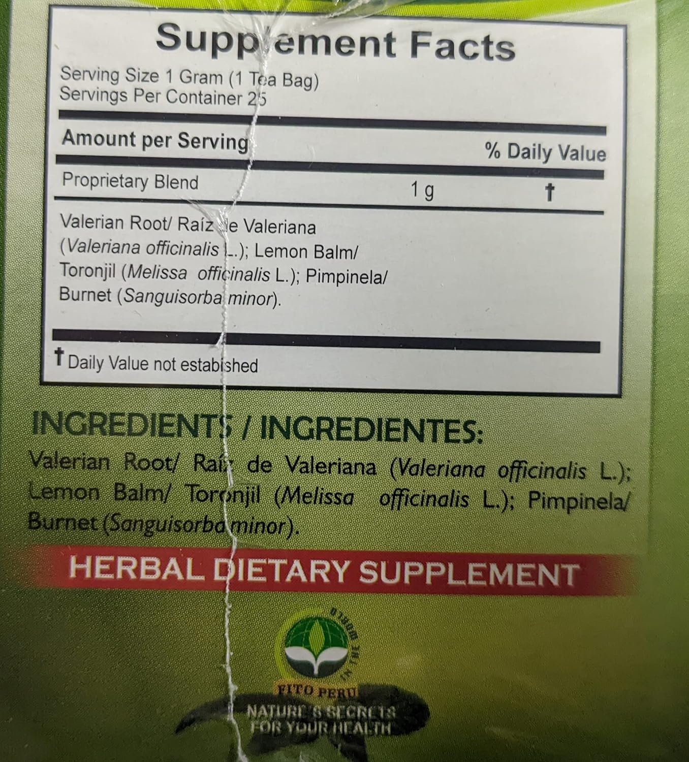 Organic Nerviosan Herbal Blend Tea for Relaxation and Calmness