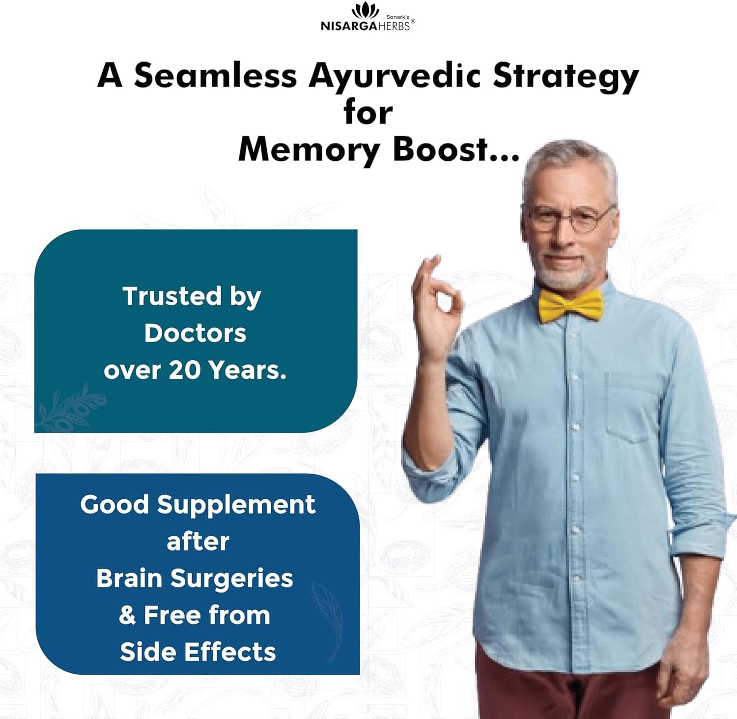 Organic Nuroad.e Soft Gel Capsules for Memory Support, Age & Stress-Related Memory Loss - Ayurvedic & Natural - 30 Capsules