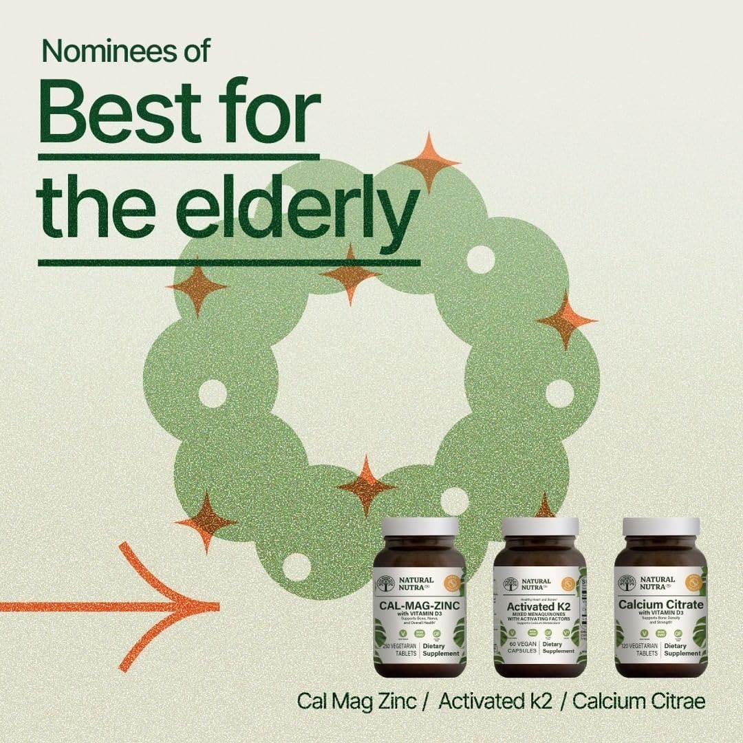 Organic Nutra Vitamin K2 Full Spectrum Supplement for Cardiovascular and Metabolic Health - 75 mcg, 60 Capsules (2 Pack)