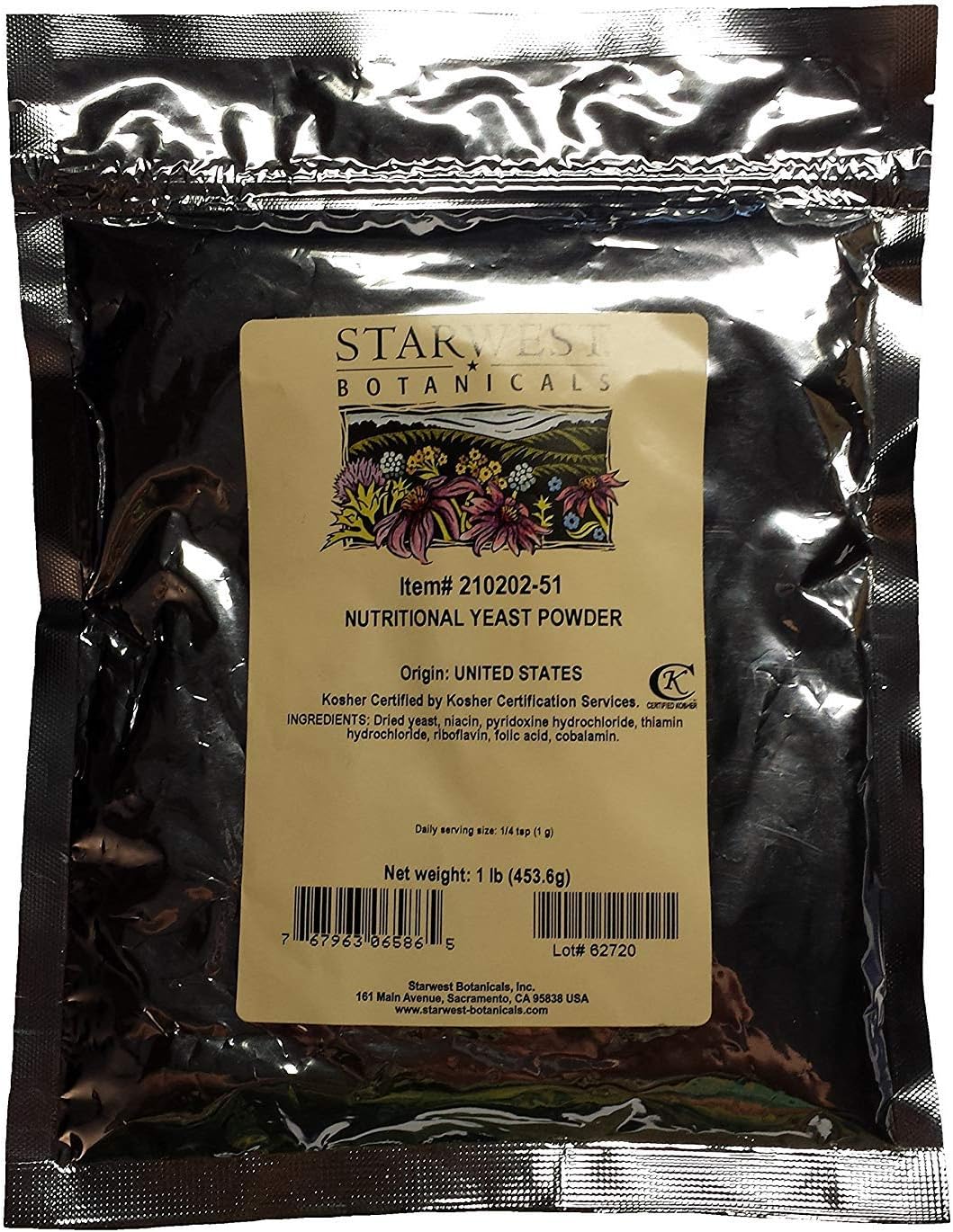 Organic Nutritional Yeast Powder - 1 lb by Starwest Botanicals