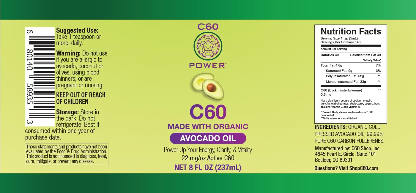 Organic Oil Kit with C60 Purple Power for Optimal Mitochondrial Function and Reduced Oxidative Burden