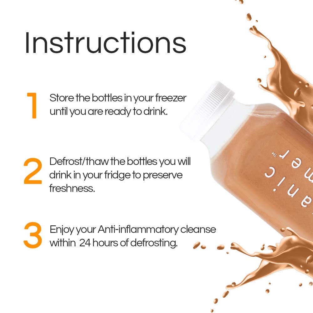 Organic Pharmer 3-Day Anti Inflammatory Juice Cleanse - Alpha Green, Trainer, Happy Gut, Marathon, Flow, Relax - 18 Pack