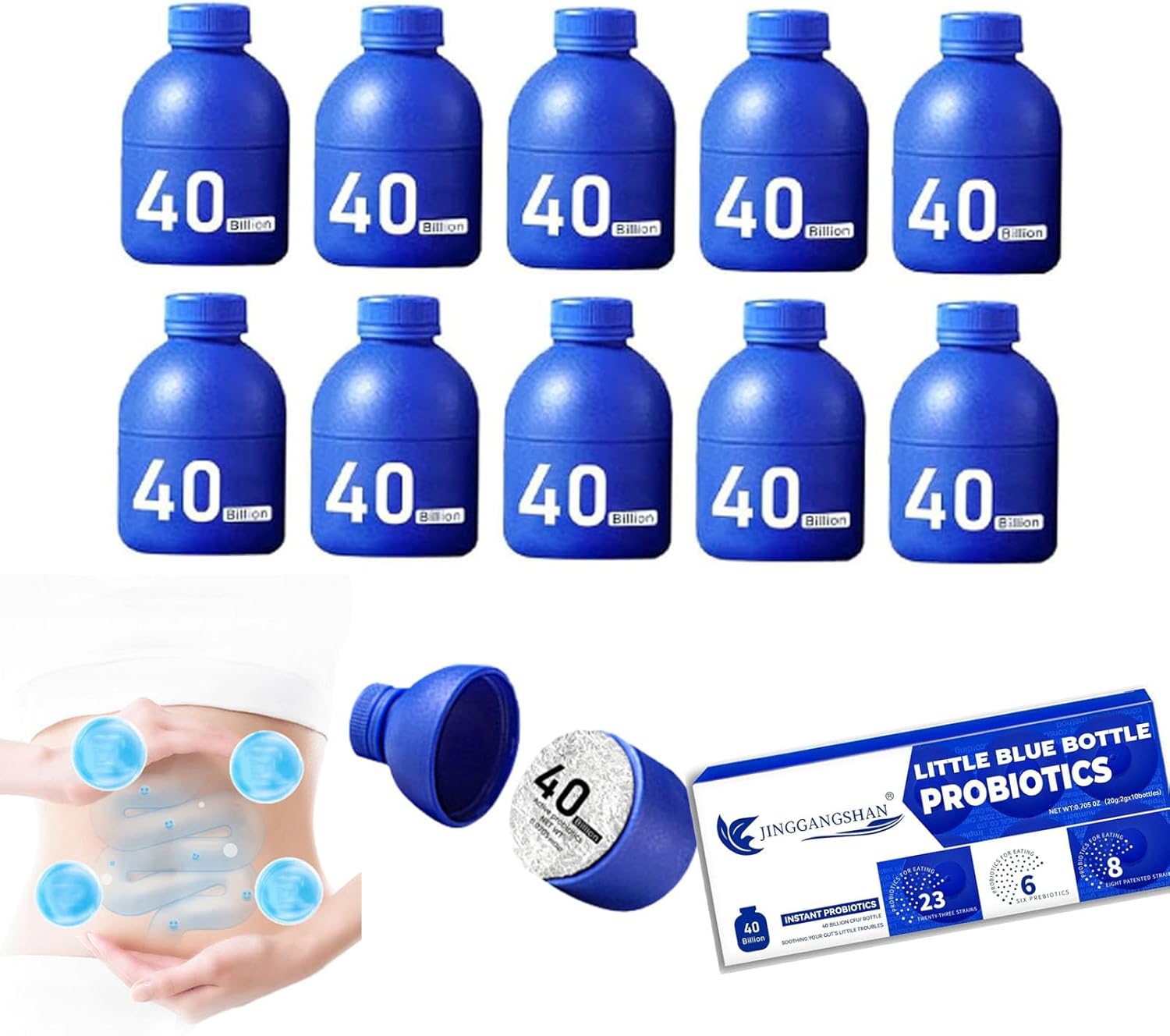 Organic Prebiotic Probiotics 40 Billion CFU for Improved Gastrointestinal Digestion in Men and Women