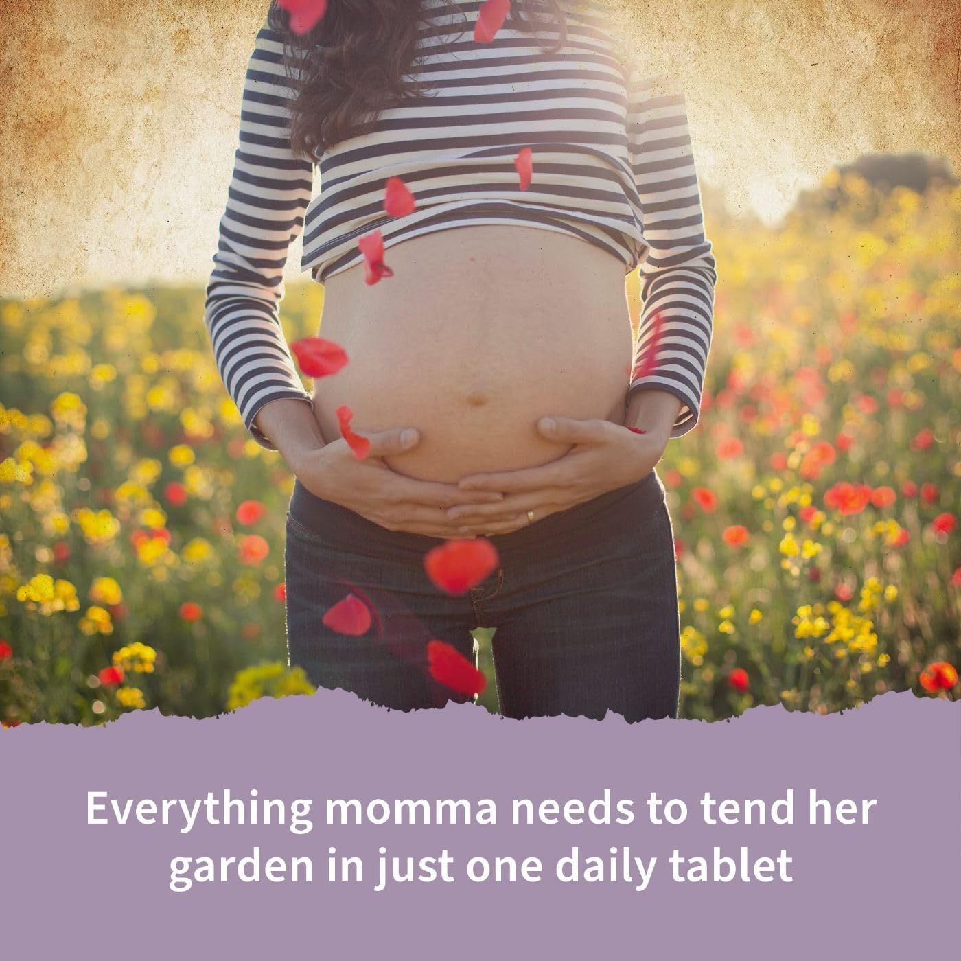 Organic Prenatal Vitamin with Folate & Omega-3 Fish Oil for Energy & Healthy Baby - Strawberry Flavor