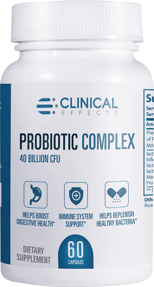 Organic Probiotic Complex for Gut Health - Women and Men - 60 Veggie Capsules - USA Made