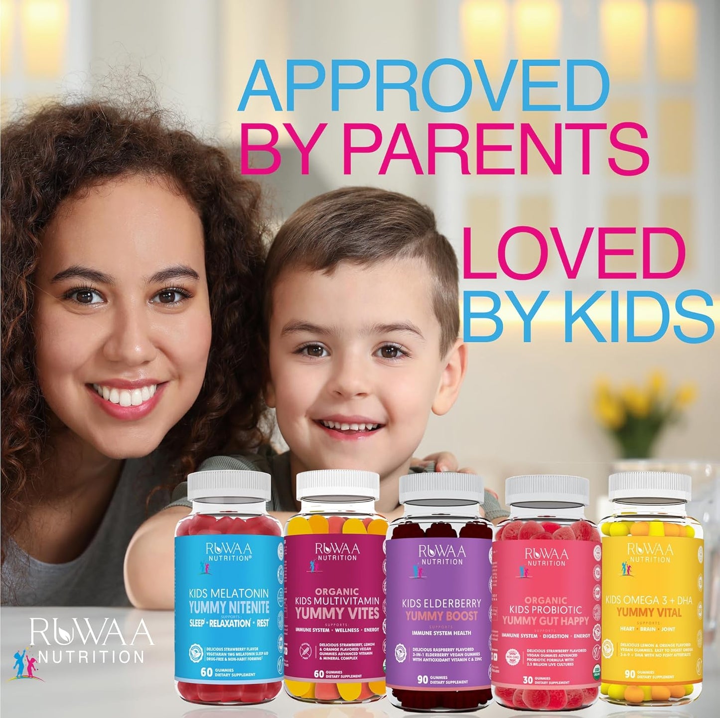 Organic Probiotic Gummies for Kids - Daily Digestive Health Supplement for Children - Vegan Chewable Probiotic Prebiotic Gummies - 120ct