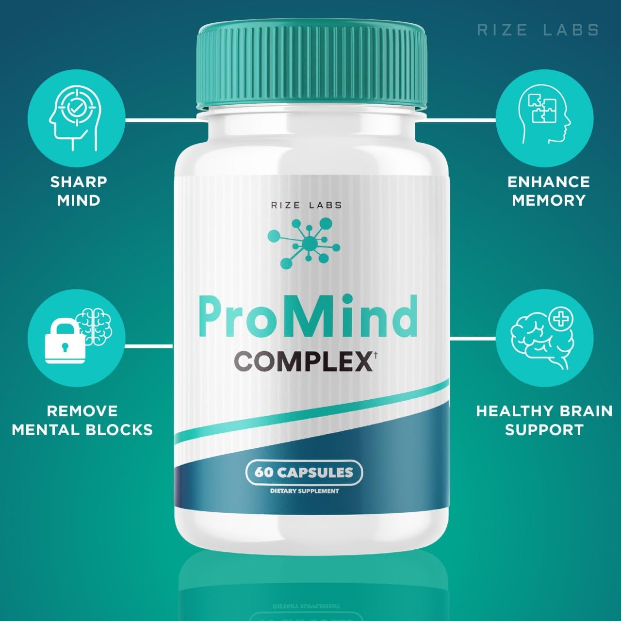 Organic ProMind Complex Memory Support Supplement 3-Pack (180 Capsules) - Boost Brain Strength and Memory with Pro Mind Formula