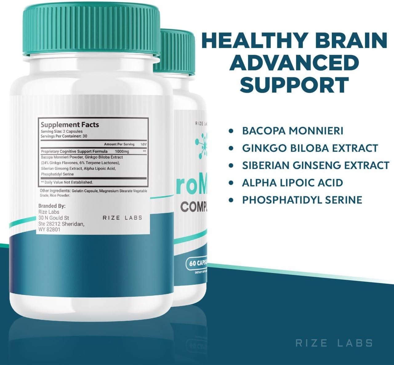 Organic ProMind Complex Memory Support Supplement 3-Pack (180 Capsules) - Boost Brain Strength and Memory with Pro Mind Formula