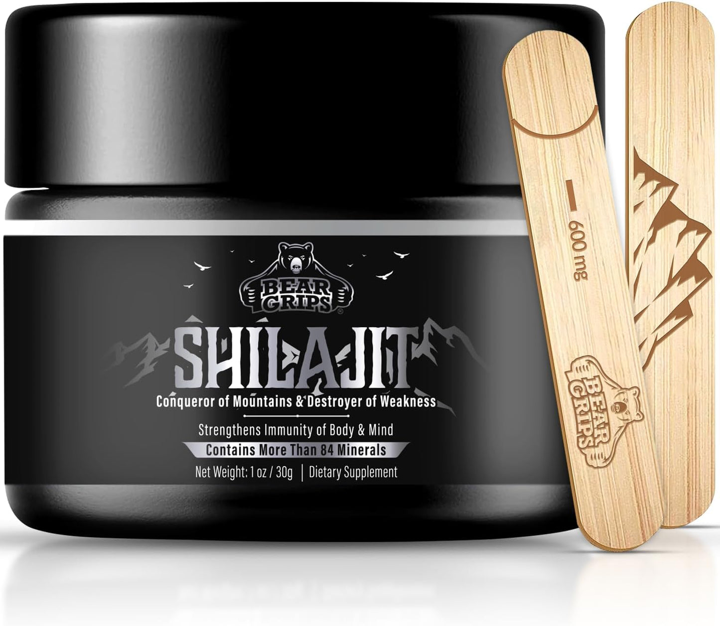 Organic Pure Himalayan Shilajit Supplement with 85+ Trace Minerals - 30g Resin for Men - Boost Metabolism and Immune System