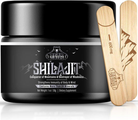 Organic Pure Himalayan Shilajit Supplement with 85+ Trace Minerals - 30g Resin for Men - Boost Metabolism and Immune System