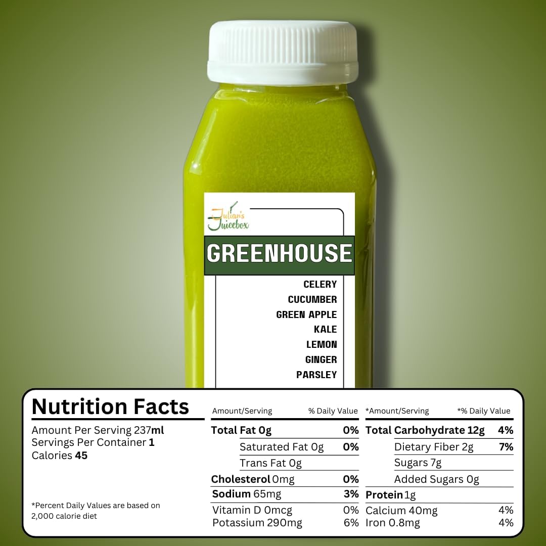Organic Raw Low Sugar Juice Cleanse by Julian's Juicebox - 1 Day Detox for  Slimming Formula , Cravings, and Energy Boost - Kid-Friendly Formula