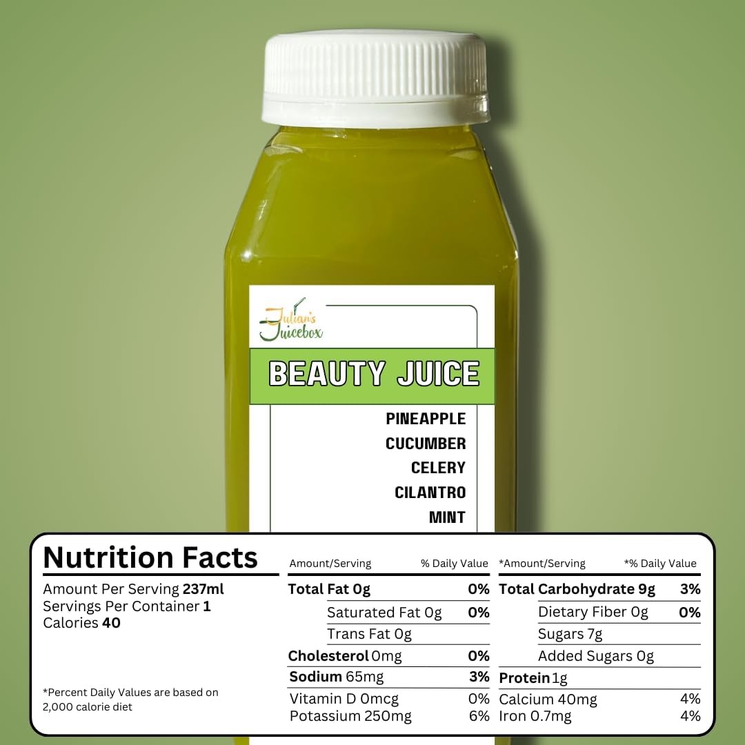 Organic Raw Low Sugar Juice Cleanse by Julian's Juicebox - 1 Day Detox for  Slimming Formula , Cravings, and Energy Boost - Kid-Friendly Formula