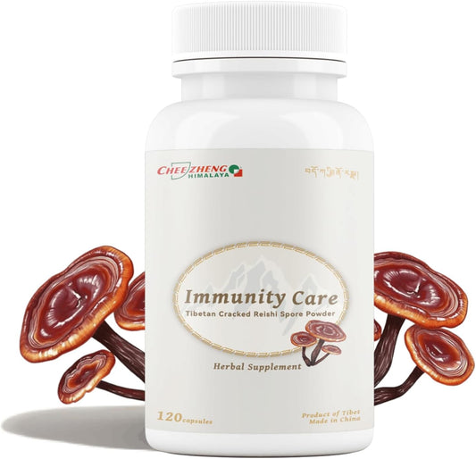 Organic Reishi Mushroom Capsules for Immune Support and Longevity - Vegan, Gluten-Free, Non-GMO Herbal Supplement - 120 Capsules, 1400 mg