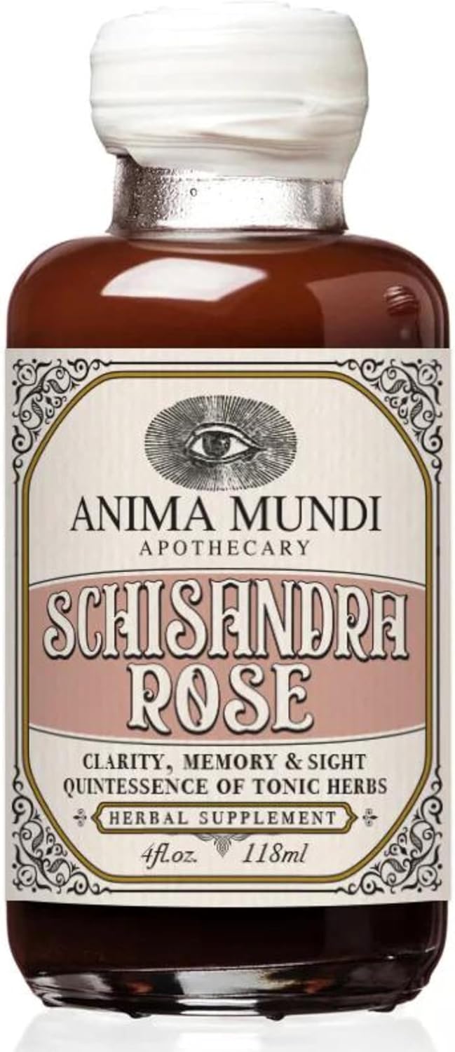 Organic Schisandra Rose Elixir - Adaptogen Supplement for Liver & Kidney Support - 4oz