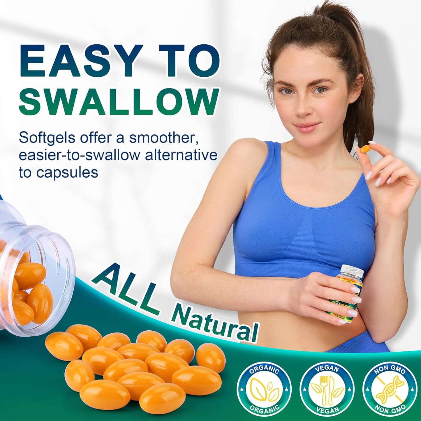 Organic Sea Moss Softgels with Black Seed Oil, Ashwagandha, Bladderwrack, Ginger, Burdock Root, Manuka Honey, Cinnamon - Immune System, Skin, Energy - 90 Softgels