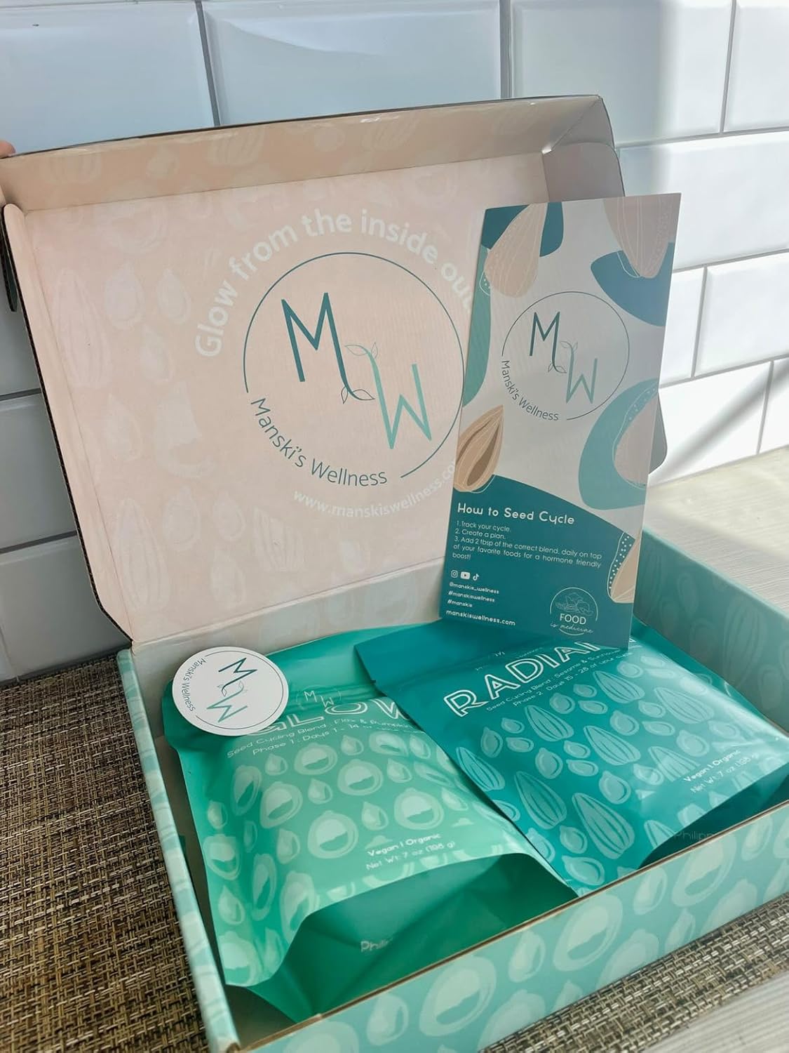 Organic Seed Cycling Kit for Natural Hormone Balance & PMS Relief | Vegan Supplement for Menstrual Symptom Relief & Wellness Glow