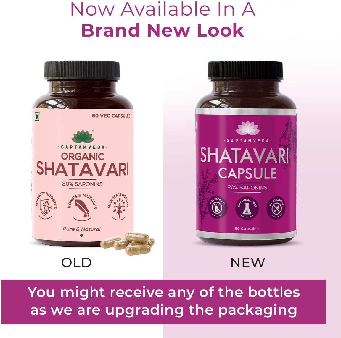 Organic Shatavari Capsules for Women's Hormonal Balance, PCOD/PCOS Support, Stamina, and Energy - 60 Capsules