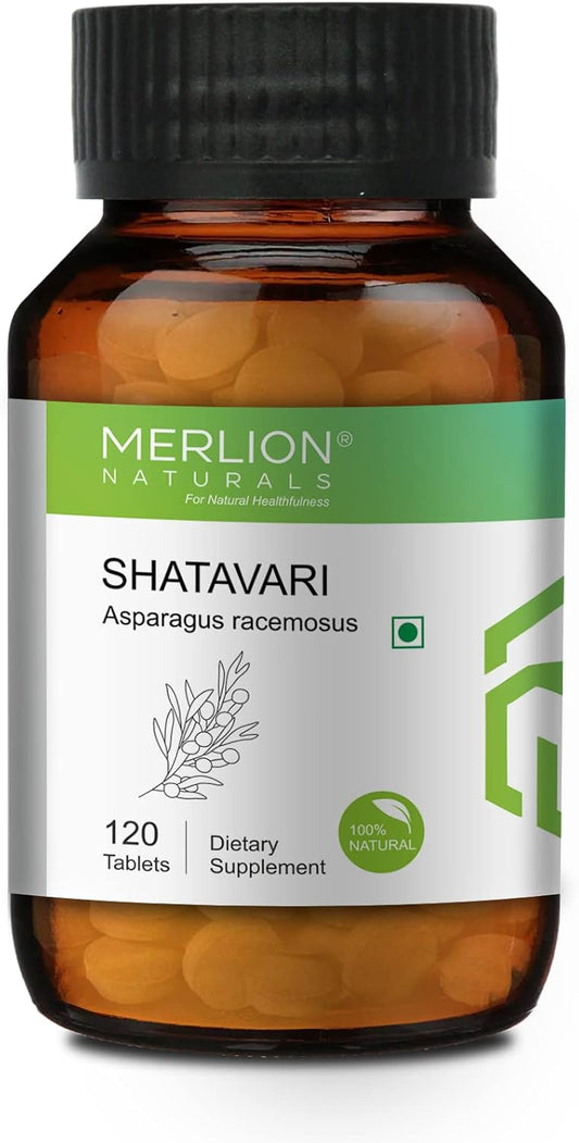 Organic Shatavari Tablets | 500mg Asparagus racemosus Supplement (120 Tablets) by MERLION NATURALS