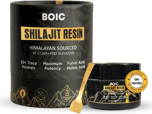Organic Shilajit Resin Supplement for Energy & Immune System - 50G (1 Pack) - High Potency with 85+ Trace Minerals for Men & Women