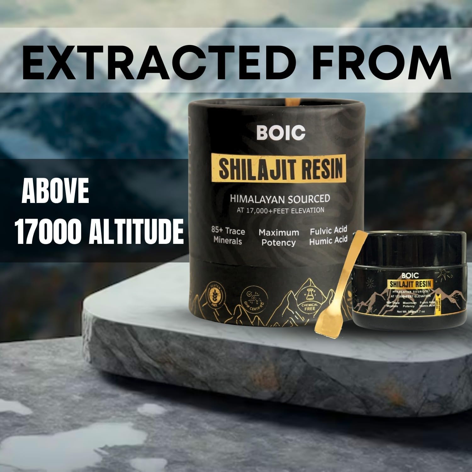 Organic Shilajit Resin Supplement for Energy & Immune System - 50G (1 Pack) - High Potency with 85+ Trace Minerals for Men & Women