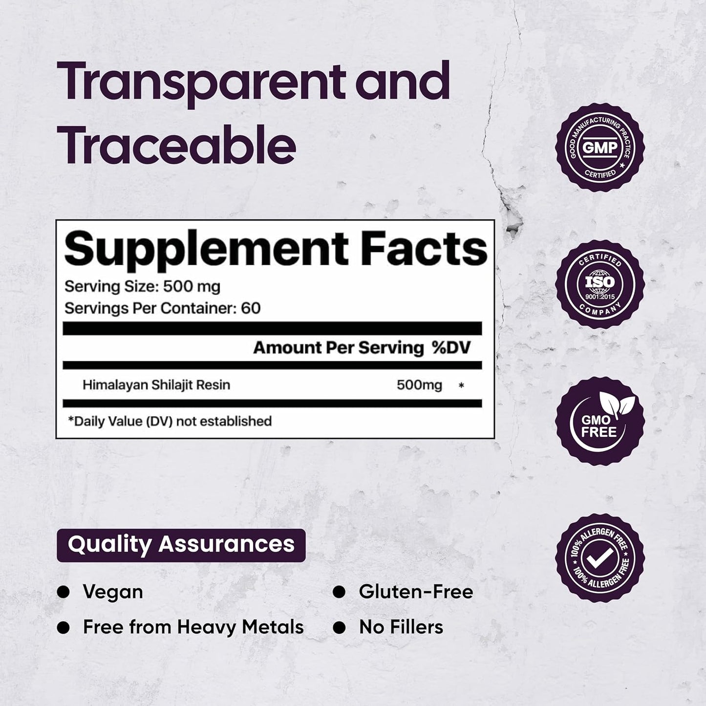 Organic Shilajit Resin with 85+ Trace Minerals and 77%+ Fulvic Acid - Energy and Vitality Supplement - Sustainably Sourced - No Fillers - 30gm