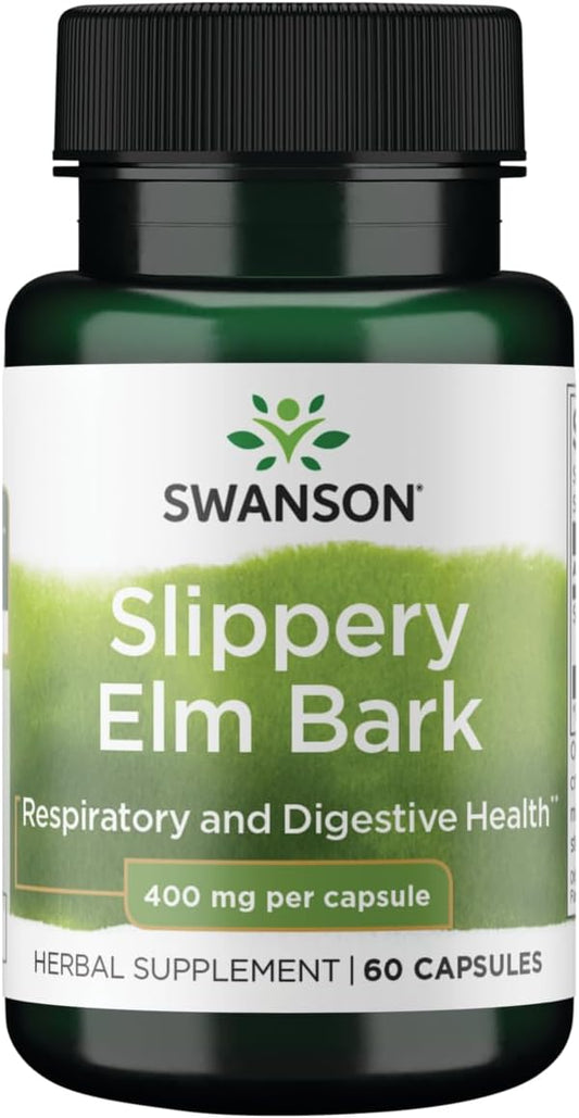 Organic Slippery Elm Bark Capsules - 400mg (60 Count) by Swanson