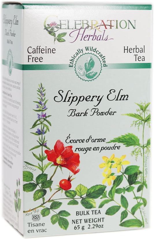 Organic Slippery Elm Bark Powder - 65g (2.29 oz) by CELEBRATION HERBALS